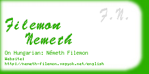 filemon nemeth business card