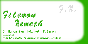 filemon nemeth business card